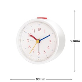 Elcomune DCL-011 Bauhaus GENE ALARM CLOCK Pro L Alarm Desk Clock White