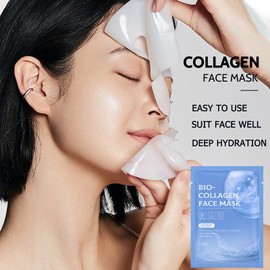 IZBEAUVO Bio Collagen Face Mask Overnight, Bio Collagen Real Deep Mask Overnight, Face Masks Beauty, Collagen Overnight Mask For Hydrate, Brighten, Shrink Pores, Soothe, Repair, Korean Face Mask(3PCS)