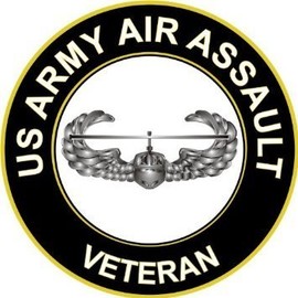 Lancy's Artwork US Army Air Assault Veteran Decal Sticker - 6 Pack, Black, Modern Style, Vinyl Material, Rectangular Shape, Letter Print, Outdoor Usage, Auto, Wall, Laptop, Cell, Truck Surface