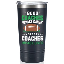 Onebttl Football Coach Gifts, Funny Gift Idea for Appreciation, Christmas, Birthday, 20oz Stainless Steel Insulated Travel Mug - Impact