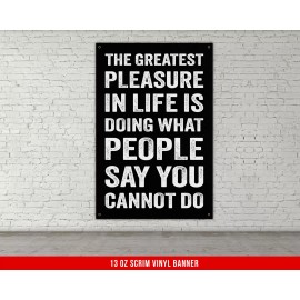 Warpathic Weightlifting Banner - Home Gym Wall Art - Workout Motivation - 48 X 80