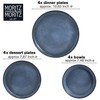 VIDA 12-Piece Porcelain Dinnerware Plate Set for 4 | Includes