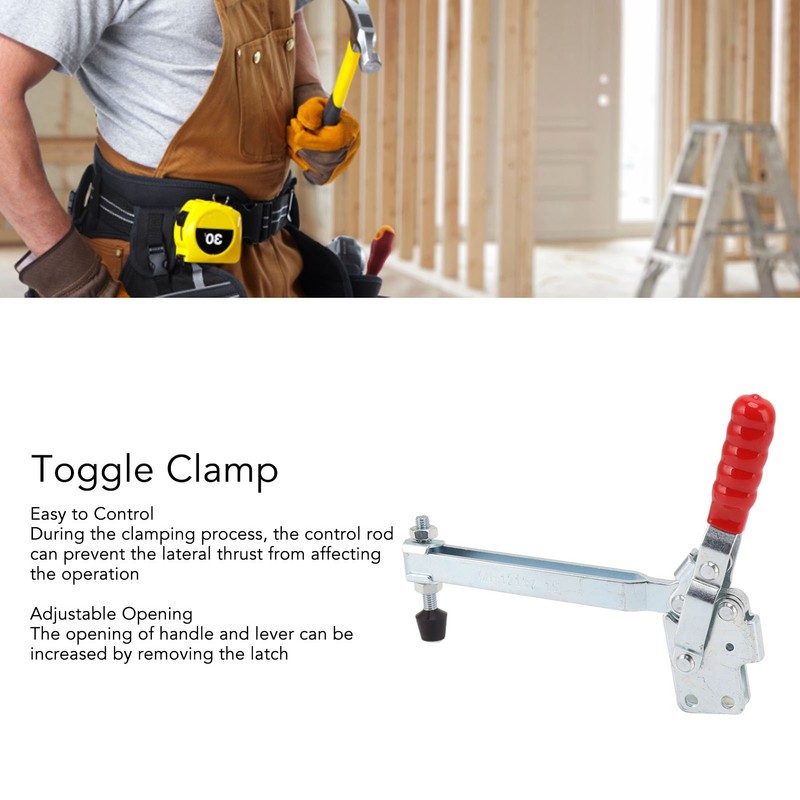Toggle Clamp Lengthened Arm Woodworking Fixture Adjustable Opening Stainless Steel