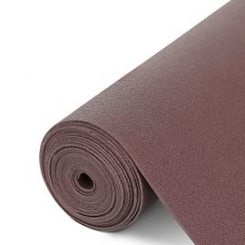 WochiTV Shelf Liner for Cabinets, Drawer 11.8 x 59 inches, Non Adhesive Non Slip Durable Foam Mat for Kitchen, Pantry, Bathroom, Cupboard, Garage Closet, Shelves, Drawer, Brown