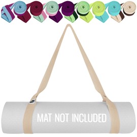 TECEUM [Nueva 2024] Correa para esterilla de yoga, más de 15 colores, soporte ajustable para alfombrilla para todas las alfombrillas [alfombrilla no incluida]
