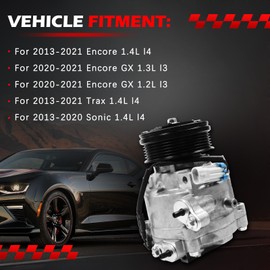Autodevil AC Compressor Fit for 2013-2021 Encore 1.4L, 2020-2021 Encore GX 1.3L, 2020-2021 Encore GX 1.2L, 2013-2021 Trax & 2013-2020 Sonic 1.4L, A/C with Clutch Replace for 6513004