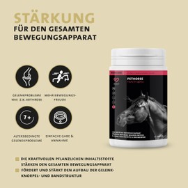 Peticare Joint Treatment Powder for Horses | Supports Joints & Tendons, Cartilage | Natural Ingredients for All Ages & Ponies | With MSM & Green-lipped Mussel | petHorse Health 4602