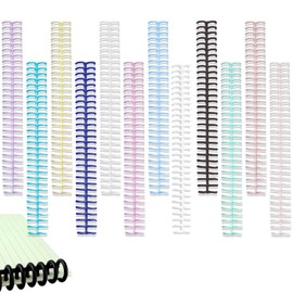 Xinghonyac 12 Pcs 30 Rings Plastic Loose-Leaf Coil Comb Plastic Notebook Spines, Binding Ring Loose Leaf Binder, Plastic Binding Strips Binder Spines, Plastic Spiral Binding Coils for Notebook