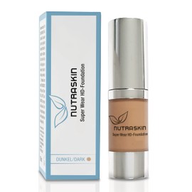 Nutraskin Super Wear HD Foundation Dark - Liquid Foundation I Make Up Foundation Liquid for a Radiant Complexion I Long Lasting and Waterproof Primer Make Up I Made in Germany I 15 ml