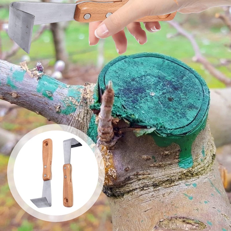 DOITOOL Felled Draw Shave Knife: 2pcs Bark Removal Tool Straight