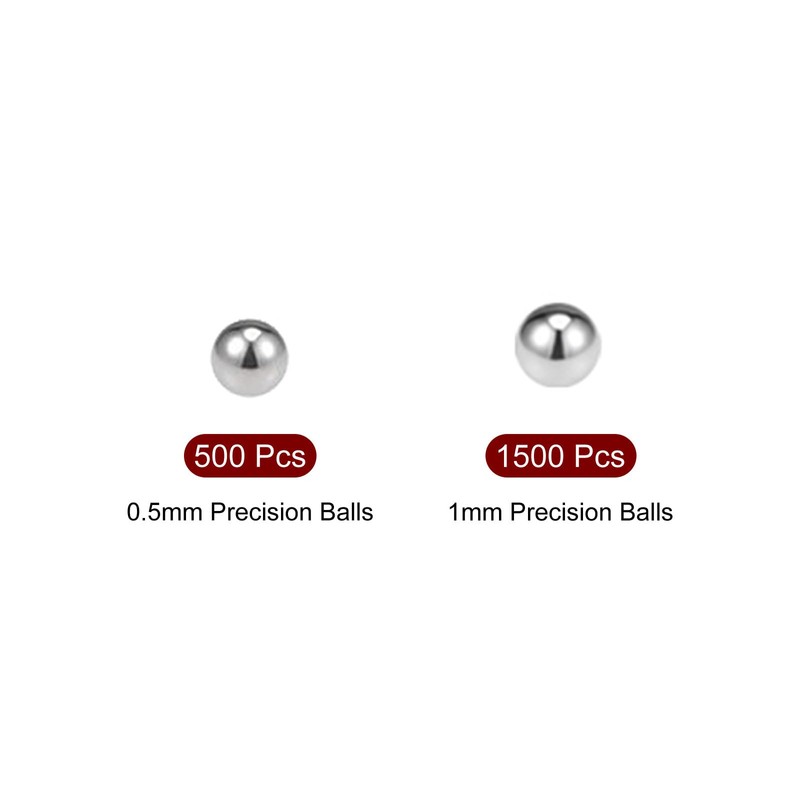 uxcell 0.5mm, 1mm Bearing Balls 304 Stainless Steel Precision Balls