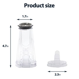 Replacement short handle water filter starter Includes Side Reservoir Filter Holder and 3 Pack of Compatible Water Filter Cartridges