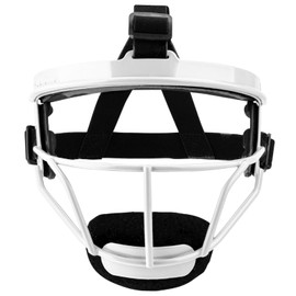 Dinictis Softball Face Mask, Lightweight, Comfortable, with Wide Field Vision, Durable and Safe Face Guards, Premium Protective Softball Fielder's Mask-White-Youth(M)