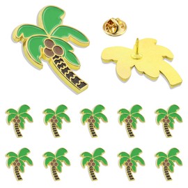 12/Pcs Gold Palm Coconut Tree Enamel Pins,Coconut Tree Meme,"You Think You Just Fell out of a Coconut Tree?"Vote Support Kamala Harris For 2024 President Pins Badge Gifts