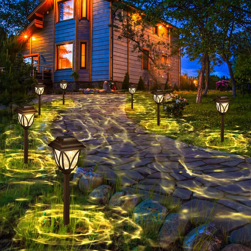 8 Pack Solar Lights Outdoor Waterproof Solar Garden Lights, Solar