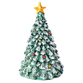 Wakauto Adorable Decorative Mini Christmas Tree, Desktop Ornament Model Resin Tree, Pine Trees Decor Miniature Tree for Xmas Decoration for Kids