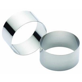KitchenCraft Stainless Steel Cooking Rings, 7 x 3.5 cm (Set of 2)