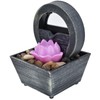 3V USB Plastic Flower Water Fountain LED Tabletop Fountain with