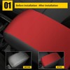 AOMSAZTO Console Covers for 2014-2019 Toyota Corolla Black with Red