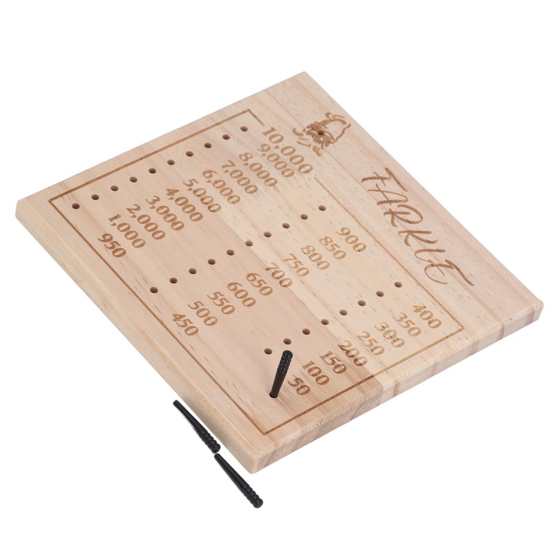 Farkle Dice Tray Improve Math Skills Wooden Classic Dice Game