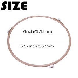 2 Pack 7 Inch Microwave Turntable Ring Microwave Roller Ring, Glass Plate Tray Support Holder, Replacement Inner Ring - for Microwave Oven Glass Turntable Plate, Roller Height 14 mm