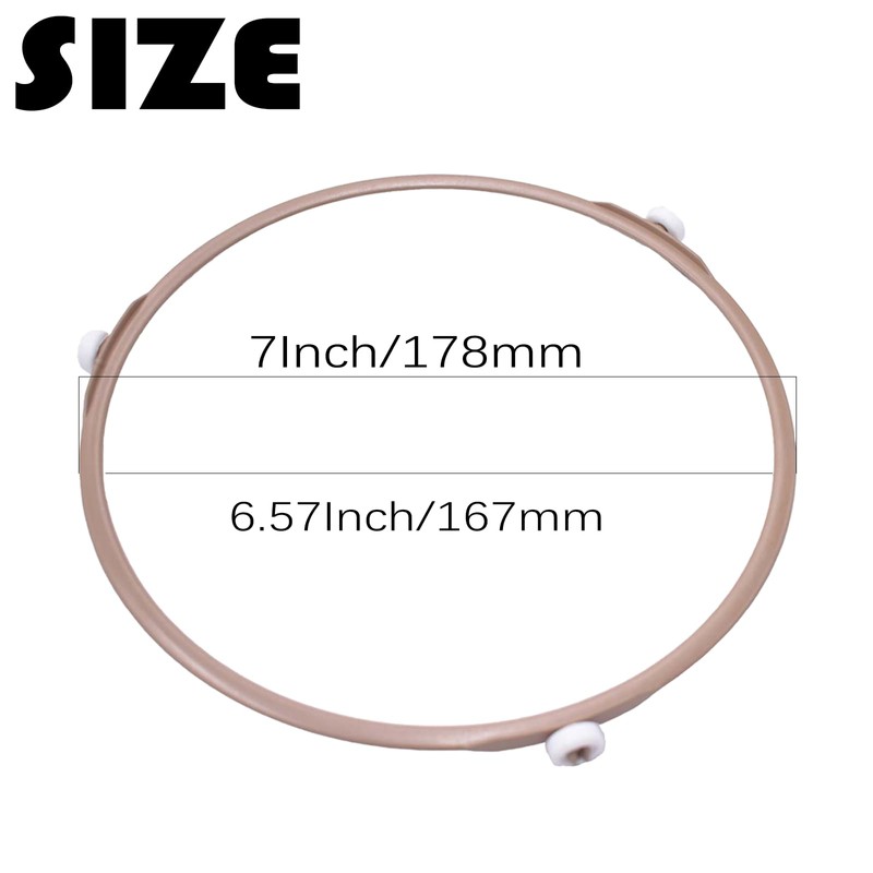 2 Pack 7 Inch Microwave Turntable Ring Microwave Roller Ring,