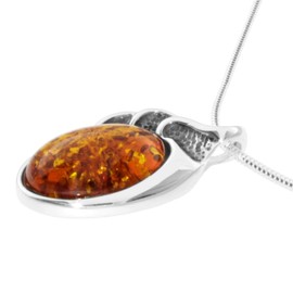 Ostsee-Schmuck Necklace with Pendant – Glider Marlen – Silver 925/000 – Amber, Amber