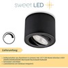 Sweet Led LED Surface-Mounted Spotlight Black Matt Dimmable CCT 5