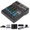Professional 4 Channel Audio Mixer, Sound Board Console System, DJ