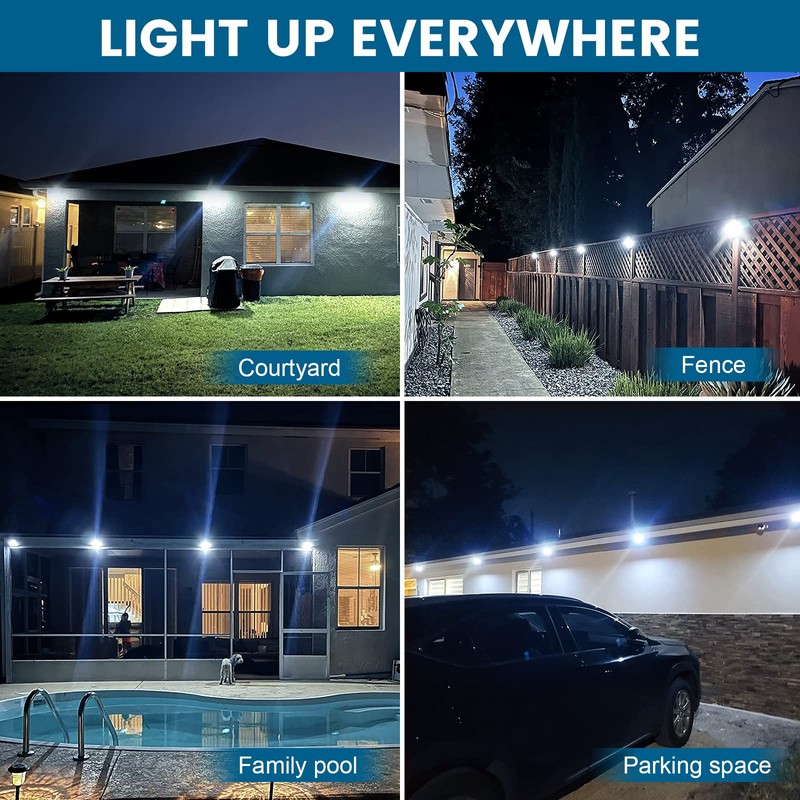 BAXIA TECHNOLOGY Solar Outdoor Lights Wireless Security Motion Sensor Solar