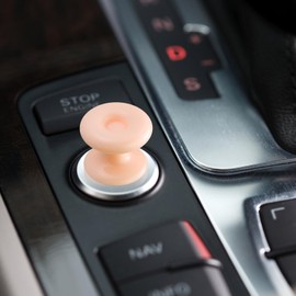 Push to Start Button Cover - Pink Donut Design Resin Cover for Engine Start/Stop Button, Cute Car Decor Accessory for Women (Universal Fit)