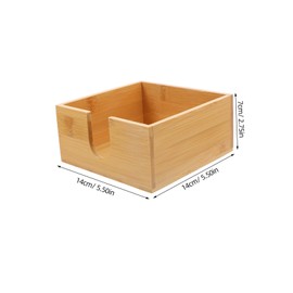 Ipetboom Bamboo Tissue Storage Box Multi Function Square Napkin Holder for Home Office Restaurant Stylish Easy to Use Tissue Case for Convenient Organization