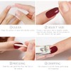 JMEOWIO Lámina de uñas de gel rojo vino, autoadhesiva, pegatinas