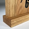 FLEXISTYLE Modern Standing Clock Small Wooden Oak Living Room Bathroom