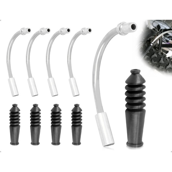 Emezddo 2 Set Fahrrad Kabelführung,Fahrrad V Bremsnudelkabel Biegung mit Aluminiumlegierungsrohren