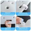 2 Pcs Swimming Pool Ladder Weights, White HDPE Step Stair