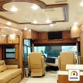 Homdec 3Inch LED RV Interior Light Recessed Mount - 6 Packs, 12V RV Puck Light, 6000K Day Light, for RV Camper Trailer Motorhome Boat