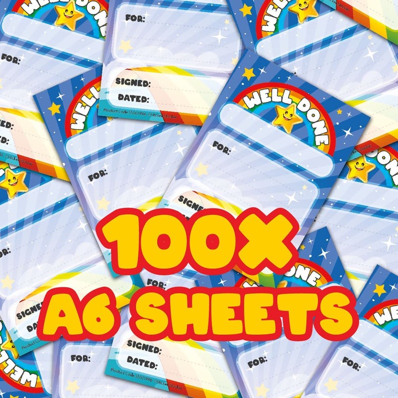 A6 Praise Note Pad 100 Sheet Incentive Chart Rewards -