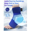 Ankle Ice Pack Wrap for Injuries Reusable for Swollen Feet,