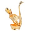 Coffee Spoon Holder Elegant Swan Shaped Alloy Mirror Polish Rich