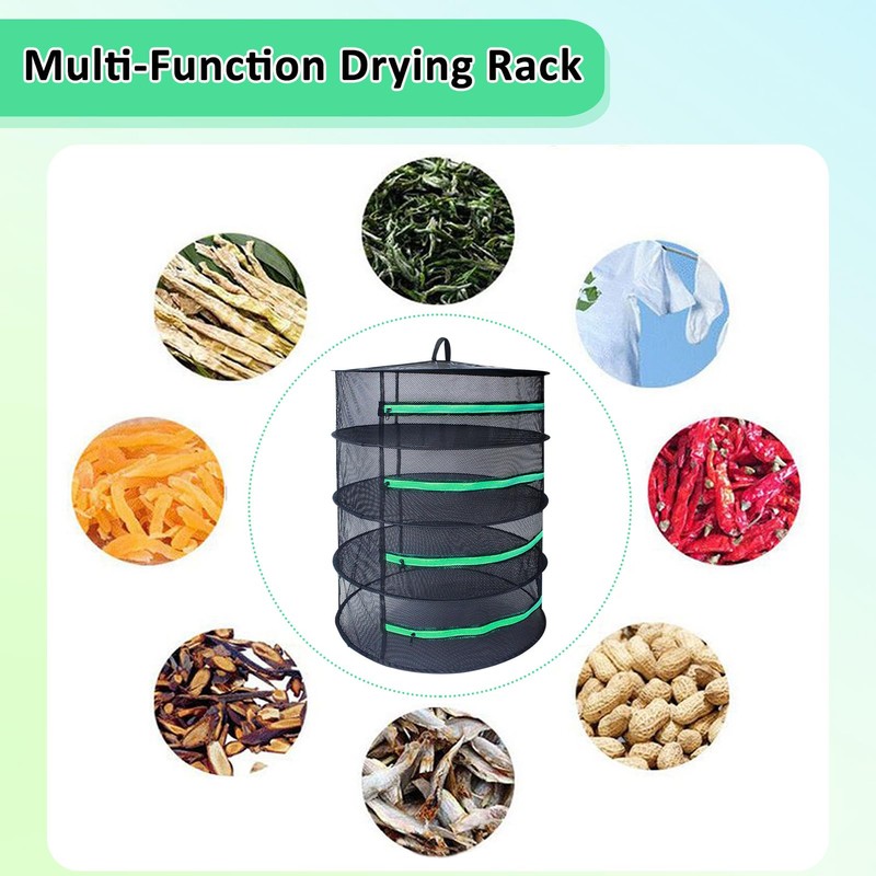 Growsun Herb Drying Rack 8 Layer 2ft Diameter Plant Hanging