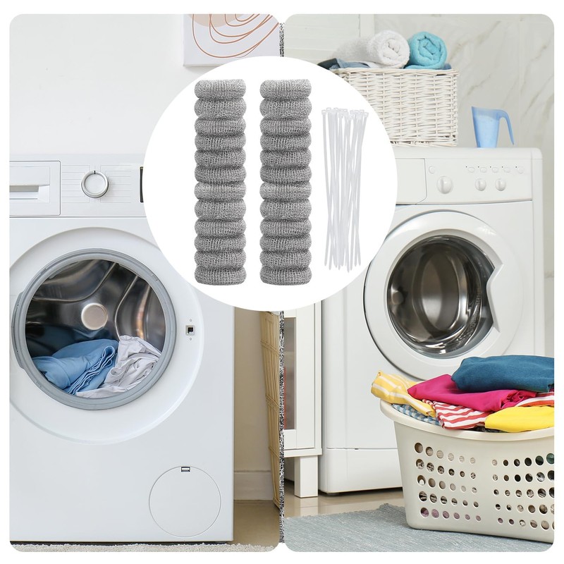 Pack of 24 Lint Traps Washing Machine, Stainless Steel Lint