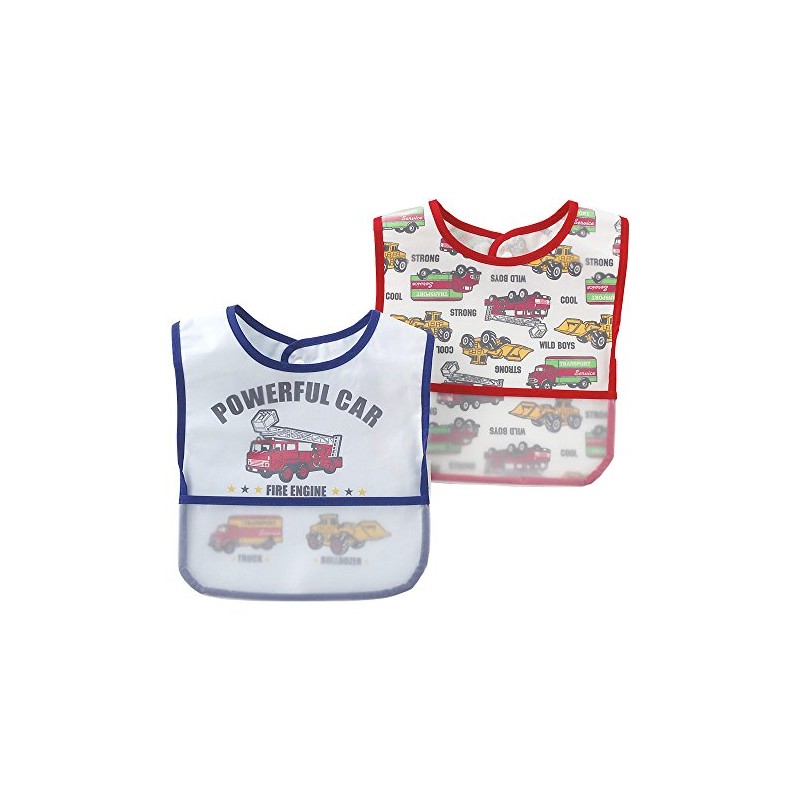 (tyakkurubebi-) chuckle Baby Boys Creeper Meals Apron 2 Pieces Set