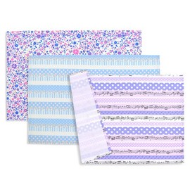 Colorful Candy Style N3632123 Placemats for Kids, Girls, Fabric, Fashionable, Cotton, Mealtime, 3-Pack, Polka Dot Harmony and Flower Set