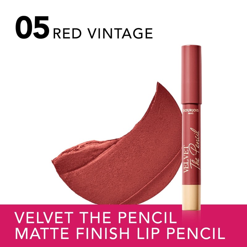 Bourjois Velvet The Pencil - 7 Rouge Es-Carmin, 3 g