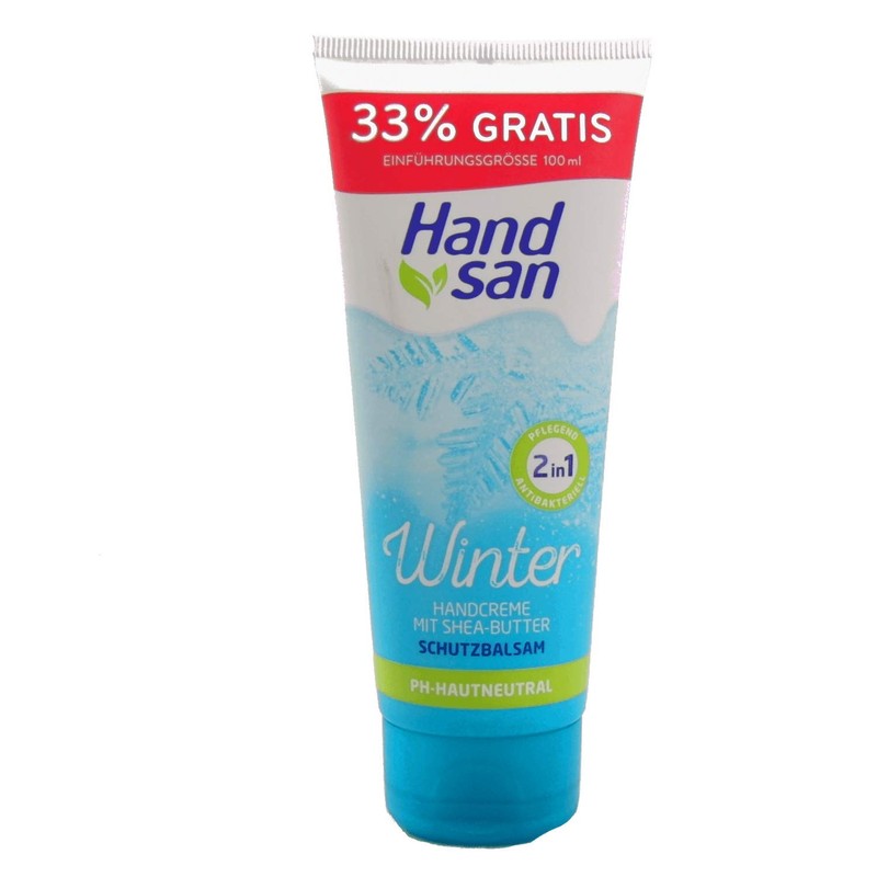 3 x 100 ml Handsan Winter Hand Cream 2-in-1 24-Hour