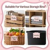 12 PCS Basket Labels Clip On, Removable Clip on Labels