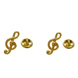 Music brooch treble clef brooch pin pin 2 piece set, Alloy Steel