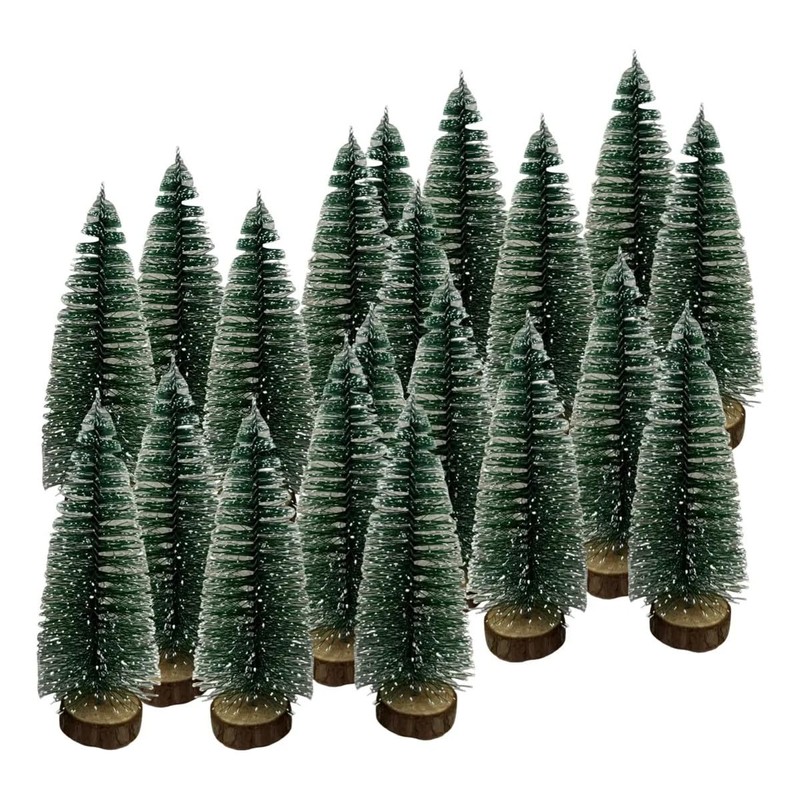 Genérico 5 Pino Arbol Miniatura Adorno Navidad Artificial Mini 15cm