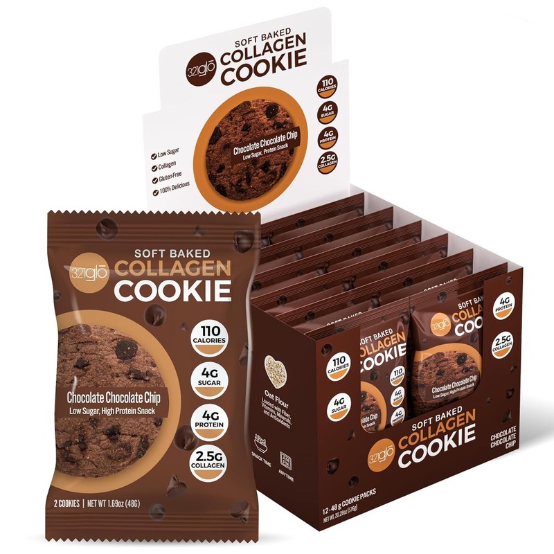 321glo Collagen Cookies | Soft Baked, High Protein Cookies |